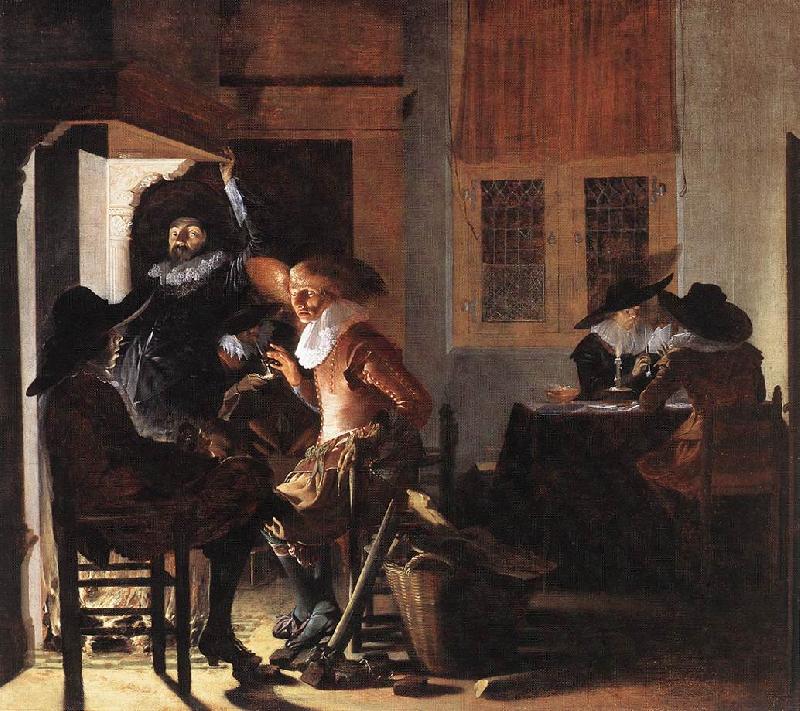 DUYSTER, Willem Cornelisz. Soldiers beside a Fireplace sg oil painting image